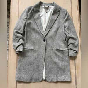 H&M Women’s Grey Oversized Blazer Size Small Business Casual Chic